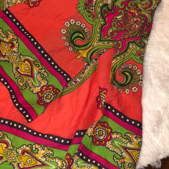 Anthropologie Lilka Long Gray Orange Multi Dress - Picture 6 of 6